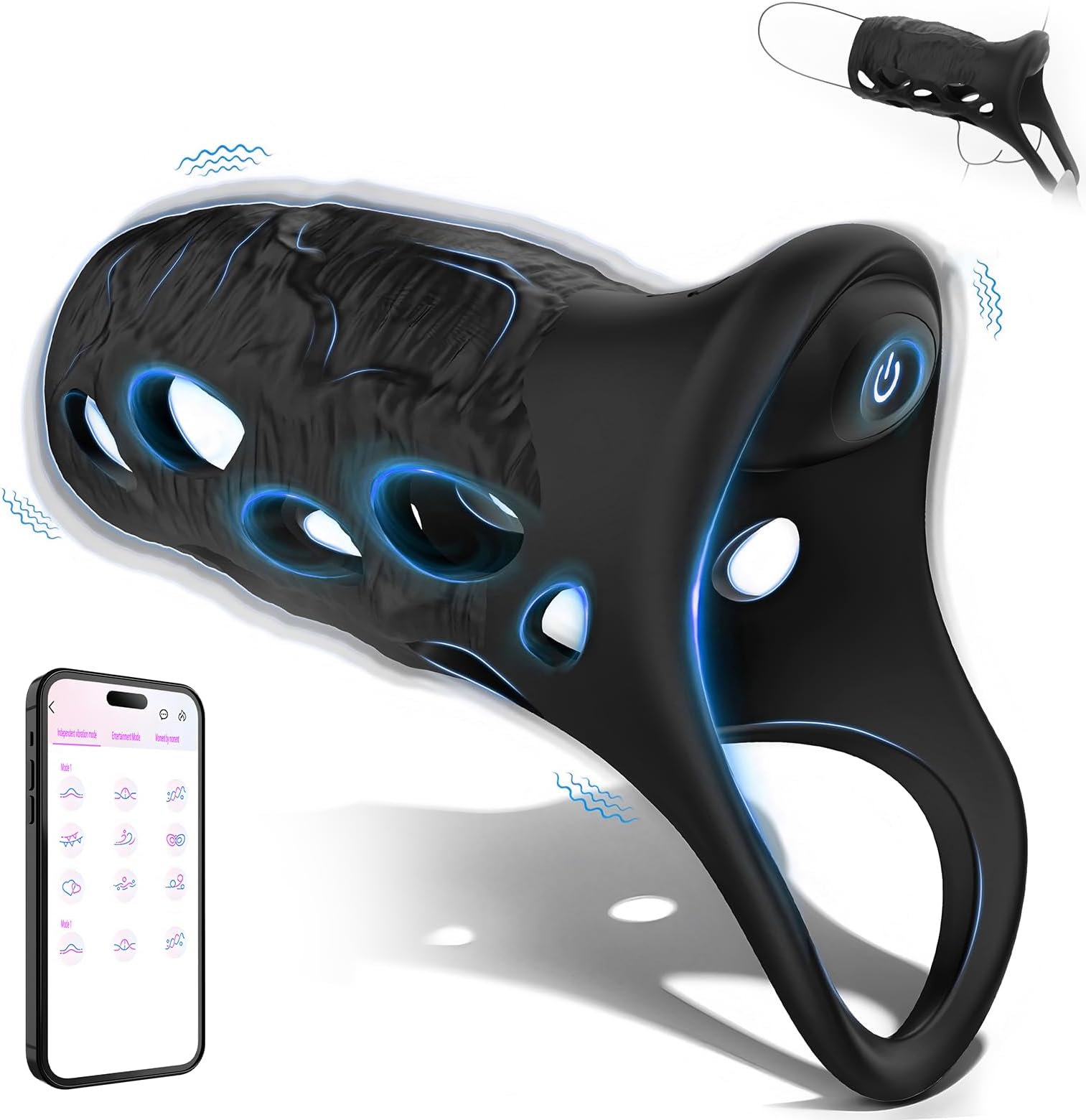 Male Masterburbatar with 10 Viboators Automatic Male Mastusbar for Hands Free Tight Sleeve Hoodies, Pocket Puzzy Silicone Full Body Electric Blowjobob Machine for Man Machine PS16