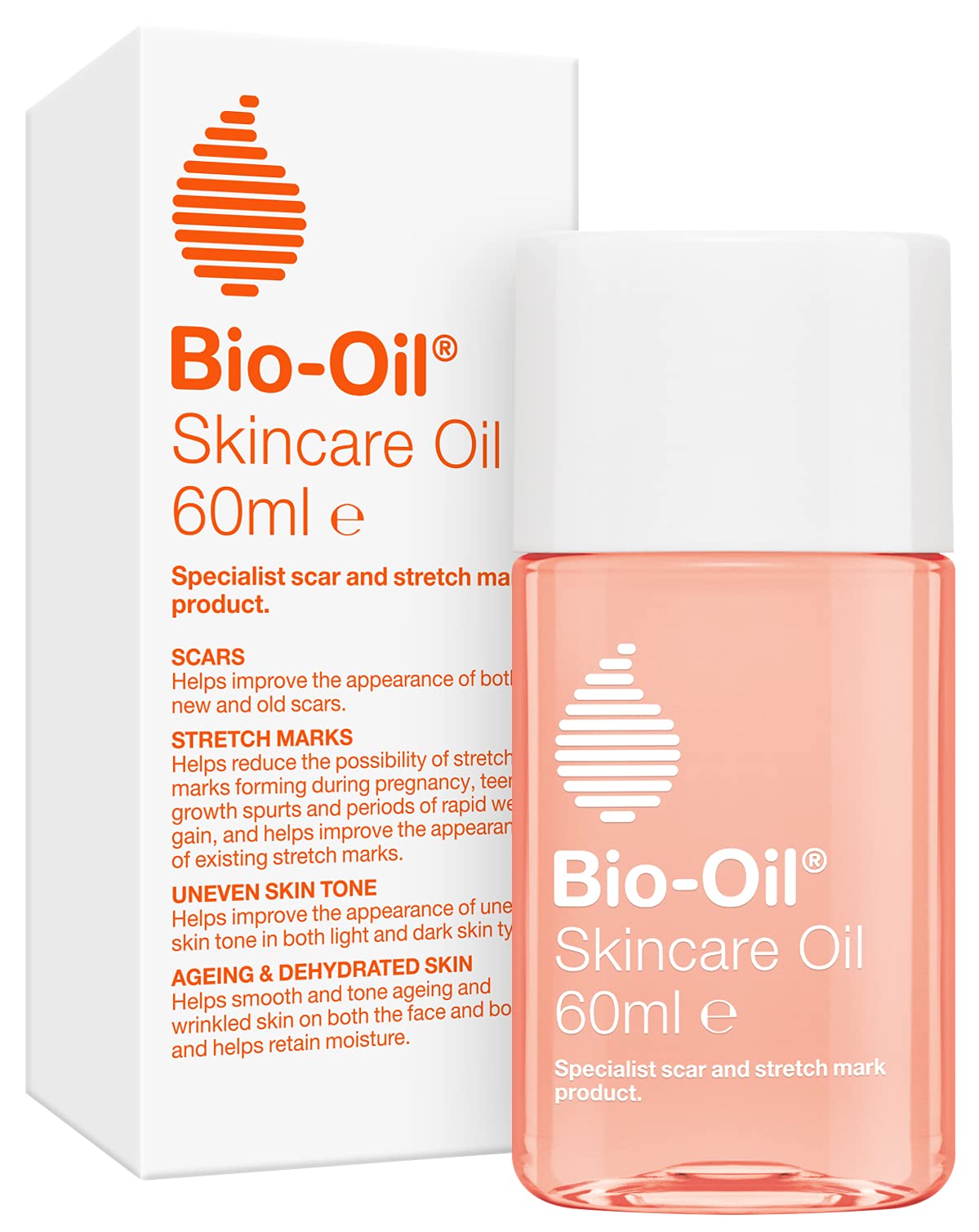 Bio-Oil Skincare Oil - Improve the Appearance of Scars, Stretch Marks and Skin Tone - 1 x 60 ml