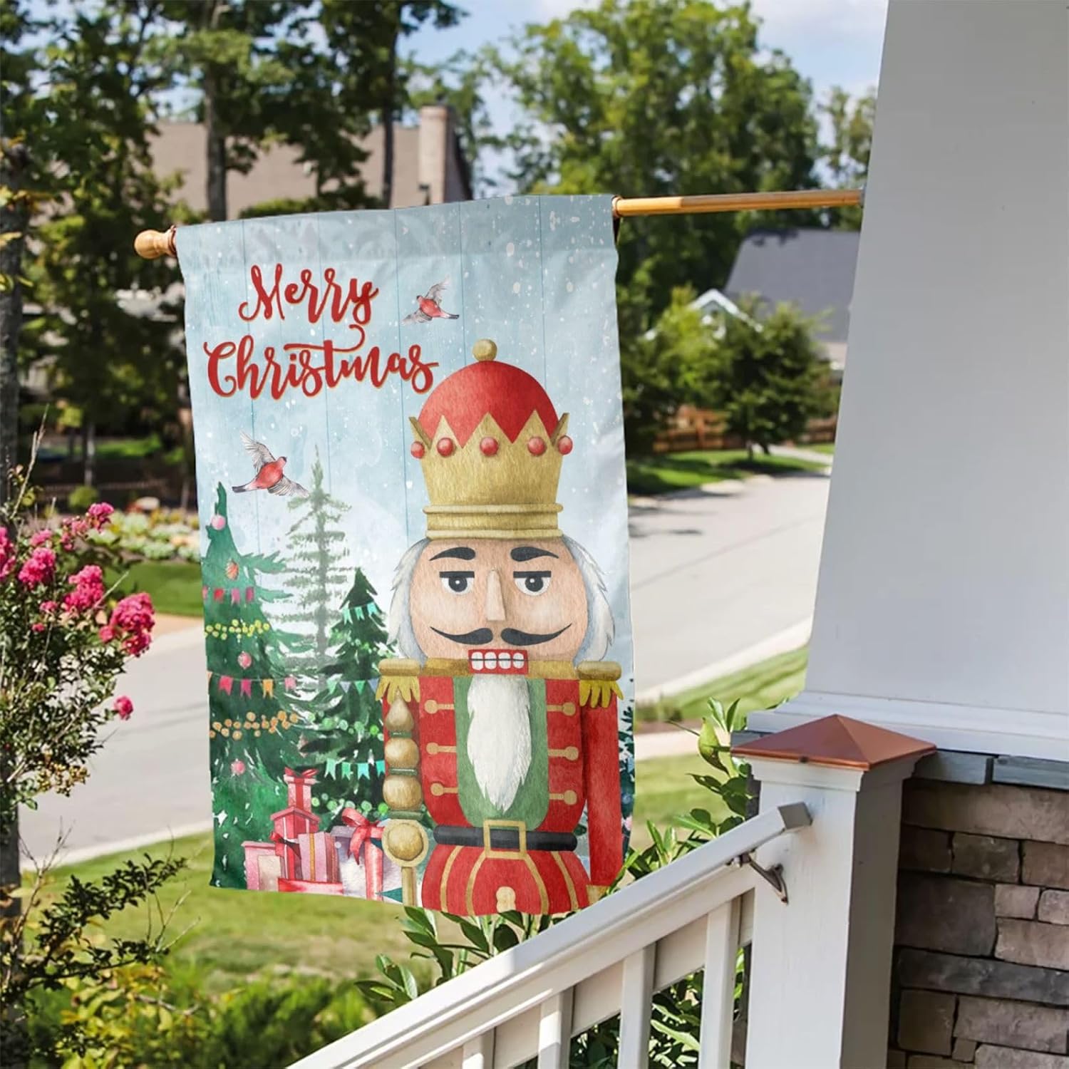 Merry Christmas Serious Nutcracker Red Delightchristmas Garden Flag 12x18 Inch Double Sided Vertical Decoration Yard Small Flag For Outside Holiday Seasonal Outdoor - Image 4
