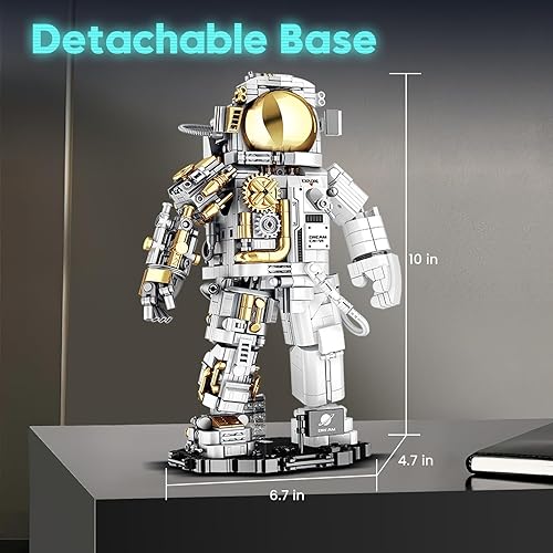 Miniatura 6 de okk Juego de construcción de astronauta de exploración espacial, bloques de construcción de astronautas para niños, juguete espacial coleccionable