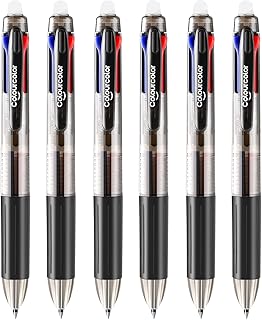 Sponsored Ad - Colourcolor Retractable Erasable Gel Pens Clicker Fine Point, 4-in-1 Assorted Color Inks for Drawing Writin...