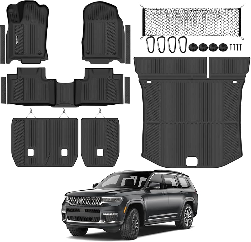 Kit de Tapetes Automotivos em TPE para Jeep Grand Cherokee 2016 a 2021 — Não compatível com versão L, Tongama