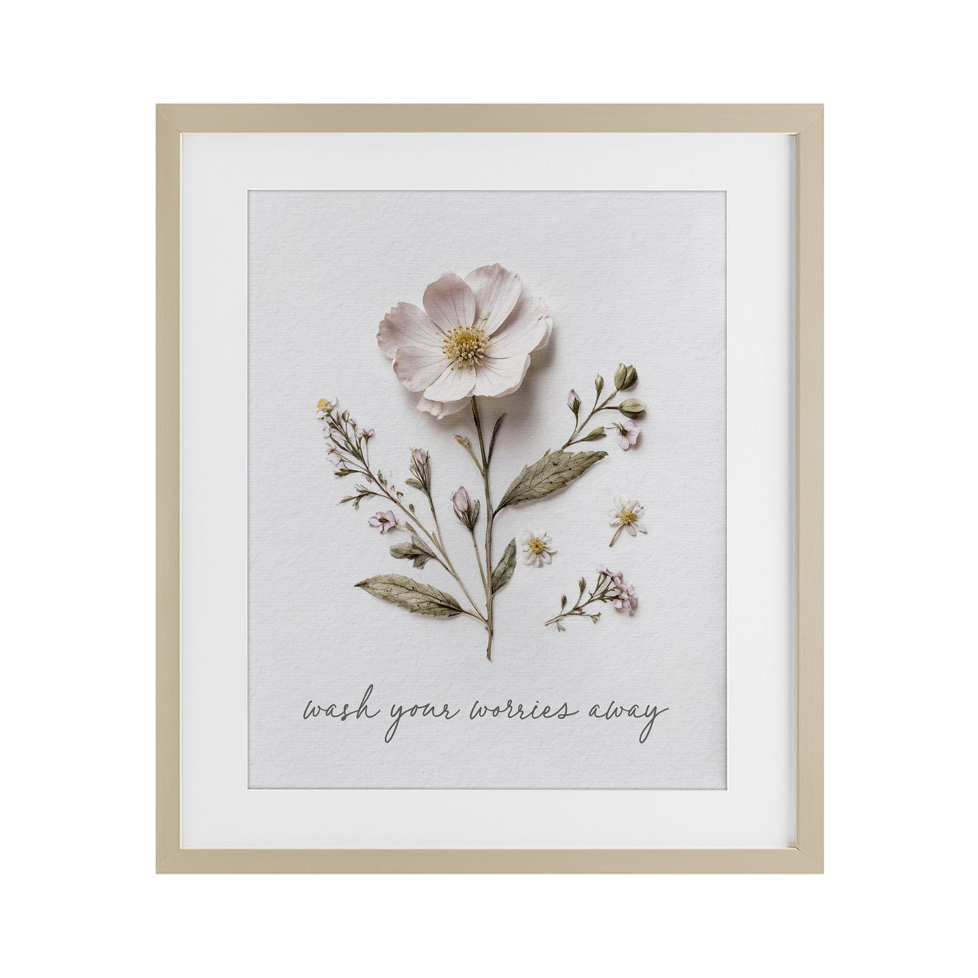 Impression fleurs pressées de bouleau Stupell pour un salon esprit maison de campagne