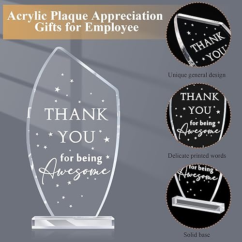 Miniatura 3 de Geelin 6 piezas de regalo de agradecimiento a los empleados, regalos de agradecimiento de acrílico, placa inspiradora, recuerdo para compañeros de