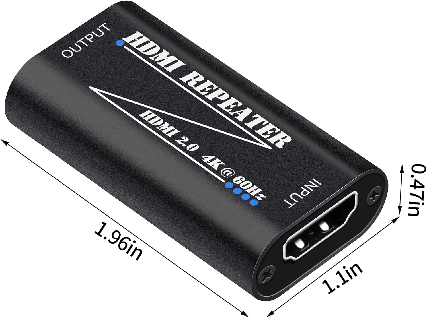 HDMI 2.0 Repeater 4K 60Hz hdmi Signal Booster Amplifier Extender No Power Required for TV/Laptop/PS4/DVD Plug and Play