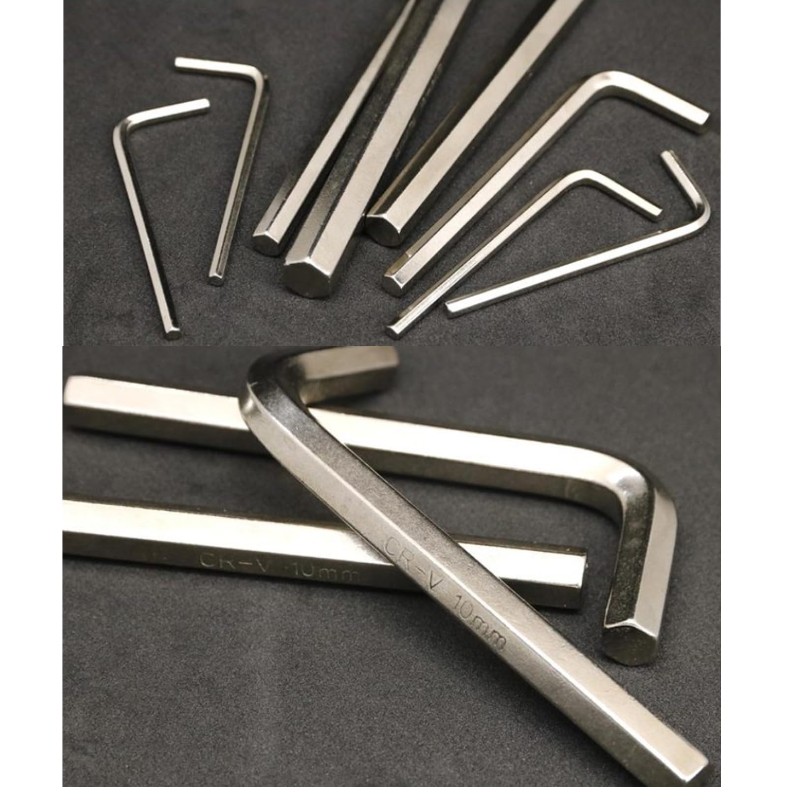 Susenya L Key Allen Wrench Set,3mm Hex Key Wrench L Shaped Hexagon Head Repairing Tool 12pcs,Steel Nickel-Plated,Silver