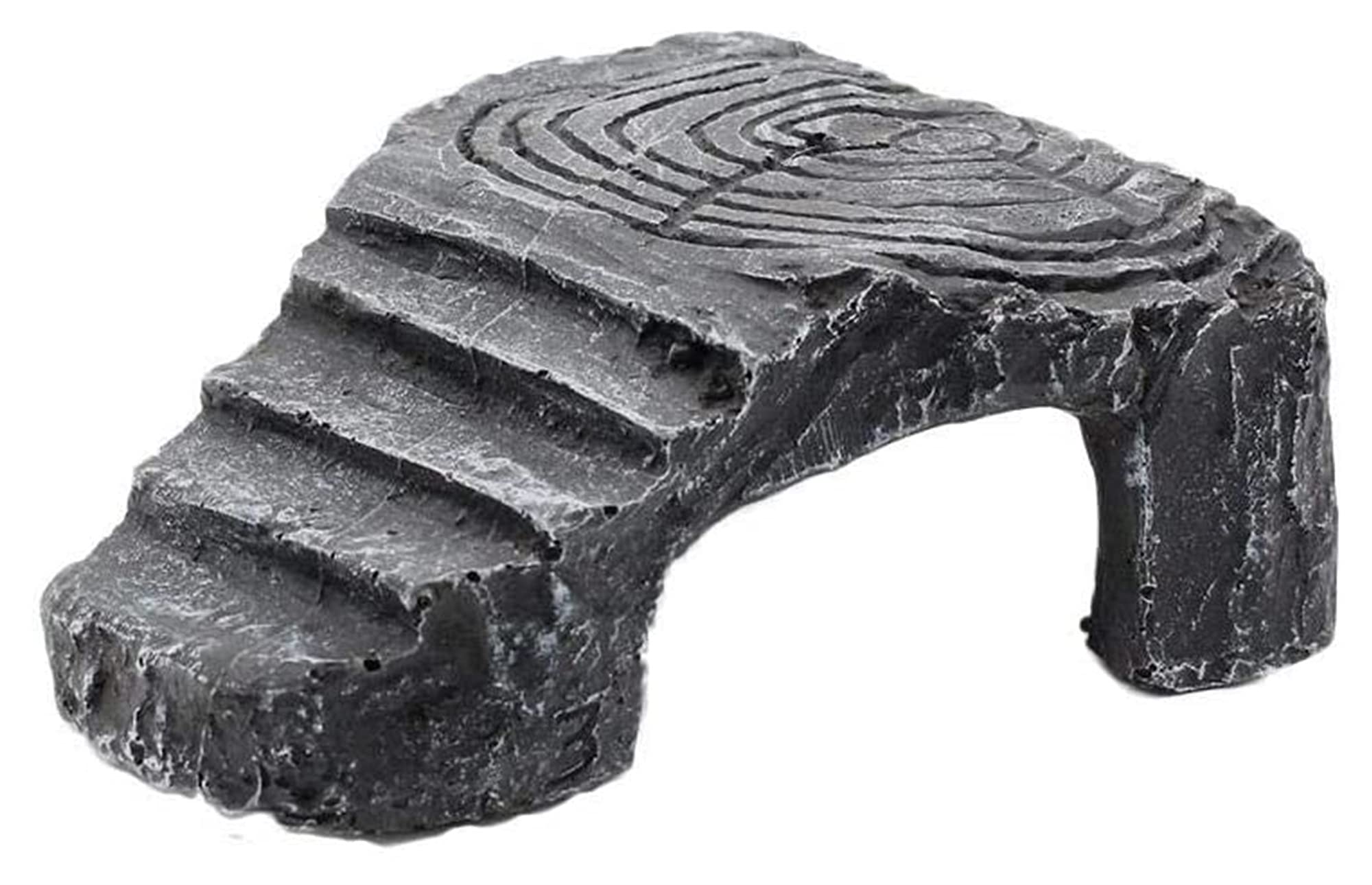 Fanlsoo Resin Tortoise Turtle Reptile Basking Platform Stump Toys Ramp Fish Tank Island Water Aquatic Climb Ornaments Aquarium Amphibian Climb Staircase Rock Decor