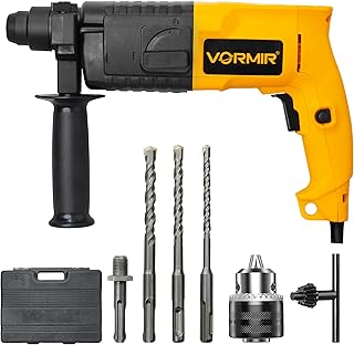 IBELL VORMIR Rotary Hammer Drill VR RH20-23, 500W, Copper Armature, 850RPM, Speed 3900/min, SDS Plus Chuck 20mm, 1.5J with Accessories