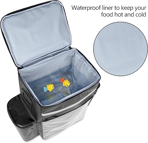 Miniatura 4 de Trunab Mochila de entrega de alimentos a prueba de fugas de 31 L, mochila impermeable para playa, picnic, camping, Uber Eats, Doordash