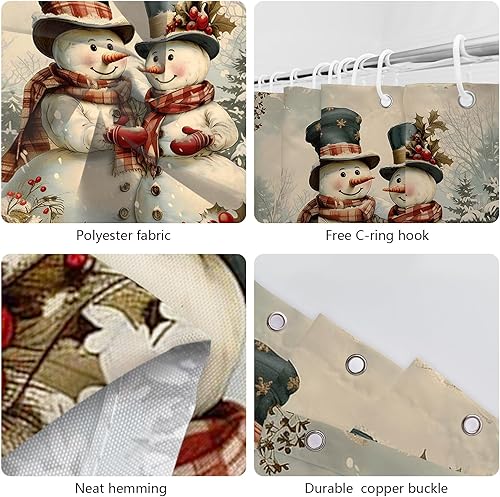 Miniatura 5 de MEHOFOND Cortina de ducha de cuento de hadas del bosque, 72 x 72 pulgadas, cortina de ducha impermeable con 12 ganchos y hongos del bosque, plantas