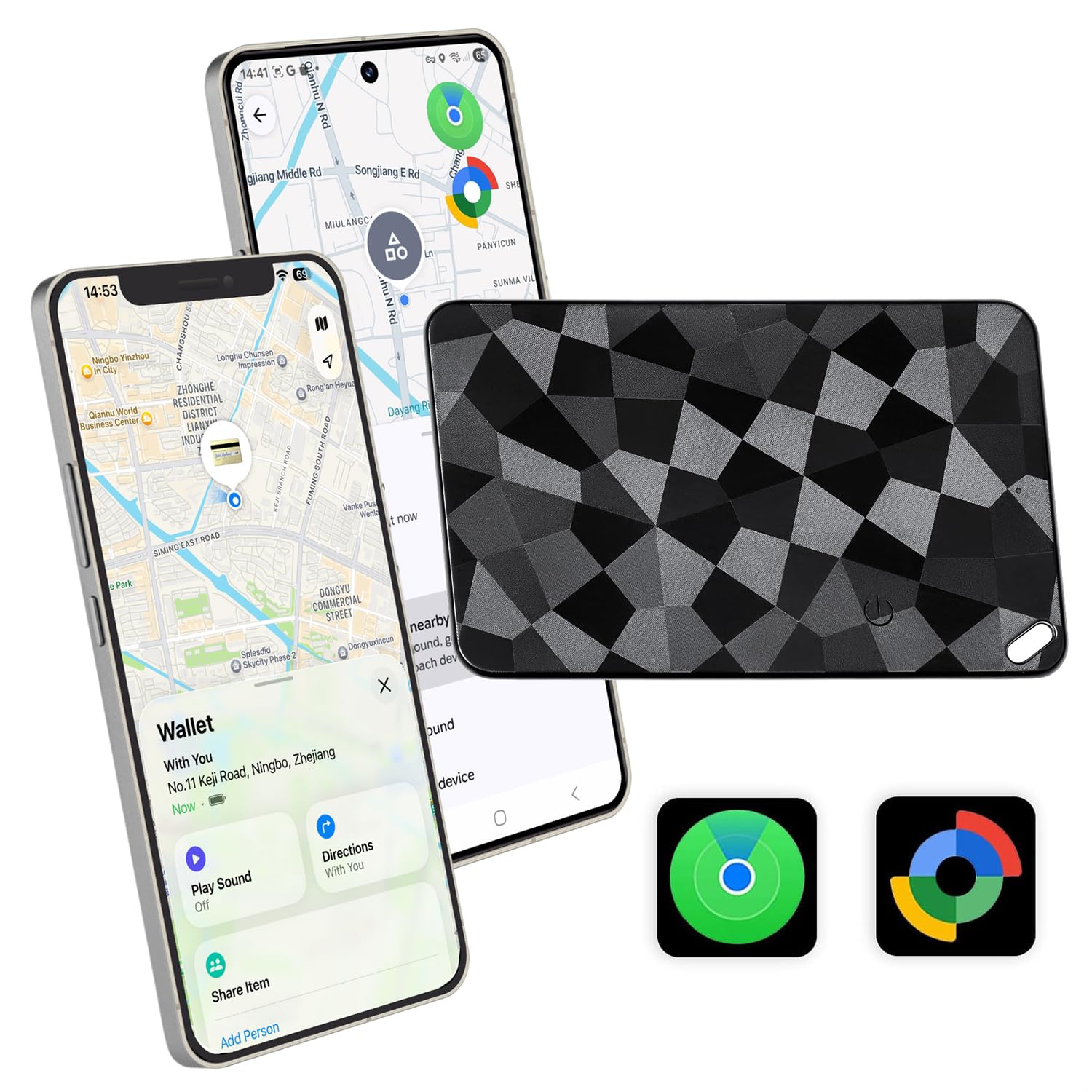 Reyke Slim Tracker Card，Smart Finder Compatible with iOS Find My & Google Find Hub, Rechargeable Wallet Locater for Luggage Tags, Mobile Phones and Passports-picture-30