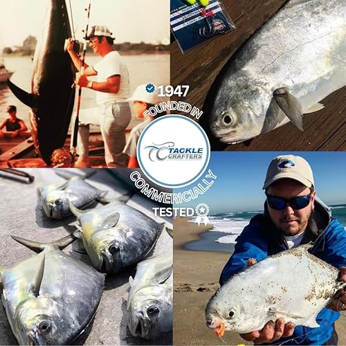 Miniatura 6 de Pompano Ultimate Surf Fishing Rig Fluorocarbon Fishing Leaders Circle Hook