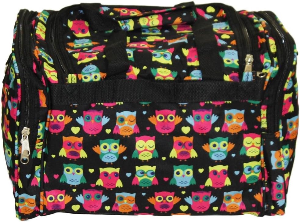 World Traveler Animal Prints 19-inch Duffel Bag, Owl Black, One Size, 81T19-175