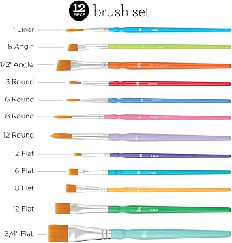 Apple Barrel, Mate Acrylic Craft Paint Kit, ABCAMP24, 36 paints (2 fl oz each)