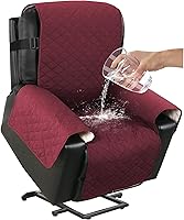 Vista 19 de Turquoize Fundas reclinables 100% impermeables para sillas reclinables, fundas antideslizantes para reclinables de gran tamaño con correas