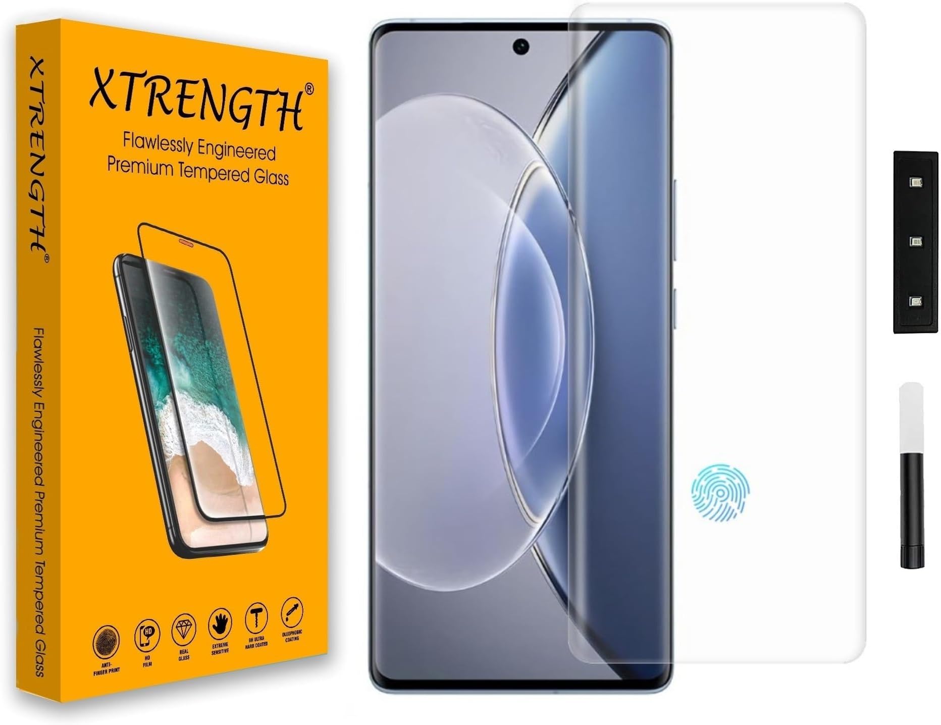 Advanced HD+ Curved UV Gorilla Tempered Glass Screen Protector Designed for iQOO Z10 5G - Edge to Edge Full Screen Coverage with Easy Installation Kit (Anti-Scratch)