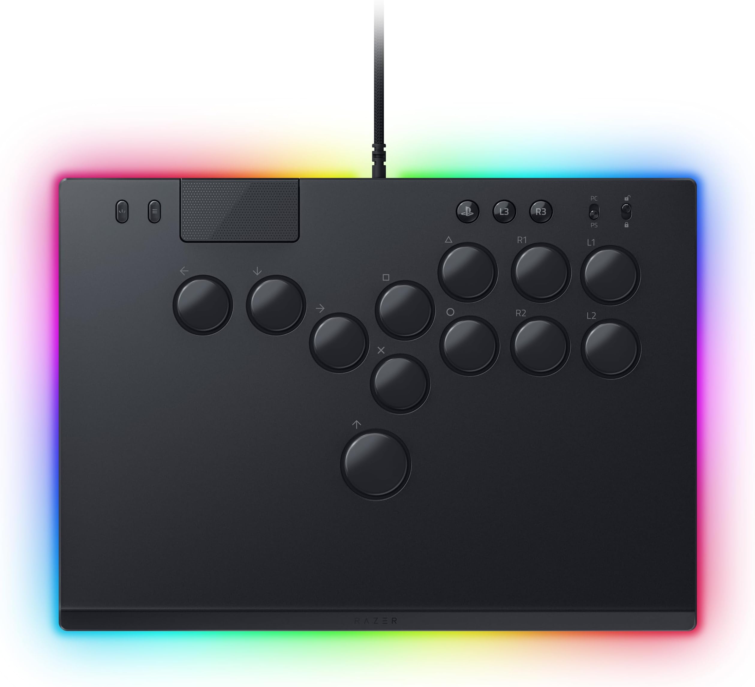 Razer Kitsune - All-Button Optical Arcade Controller for PS5 and PC (Precise Quad Movement Button Layout, Razer Low-profile Linear Optical Switches, Slim, Portable Form Factor) Black