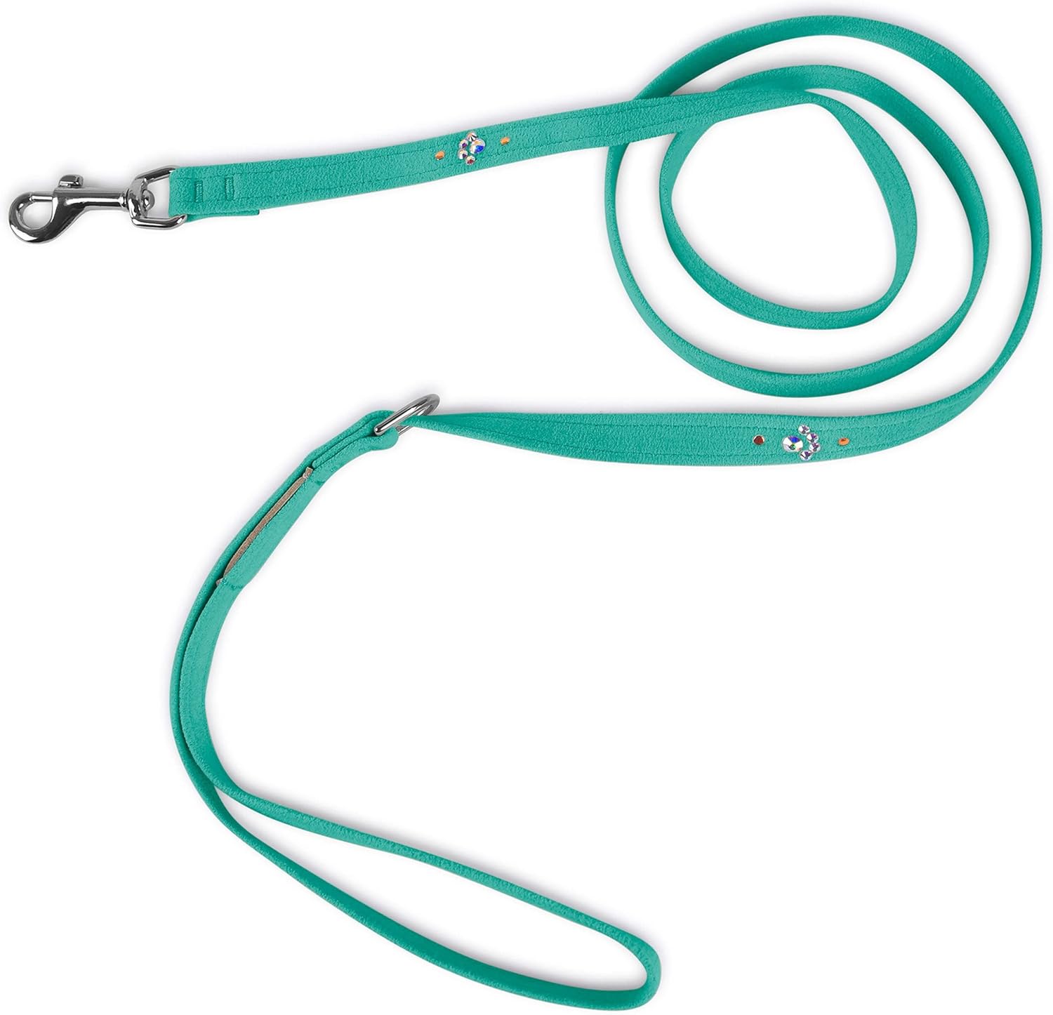 Susan Lanci Designs Crystal Paws Premium Ultrasuede 4FT Pet Leash, French Lavender