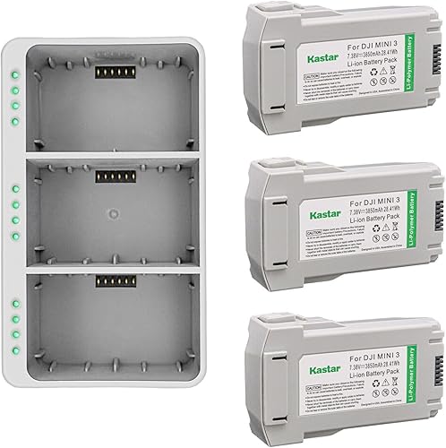 Miniatura 6 de Kastar Cargador triple LED compatible con DJI Intelligent Flight Mini 3 Drone, Mini 3 Pro Drone, Mini 4 Pro Camera Drone