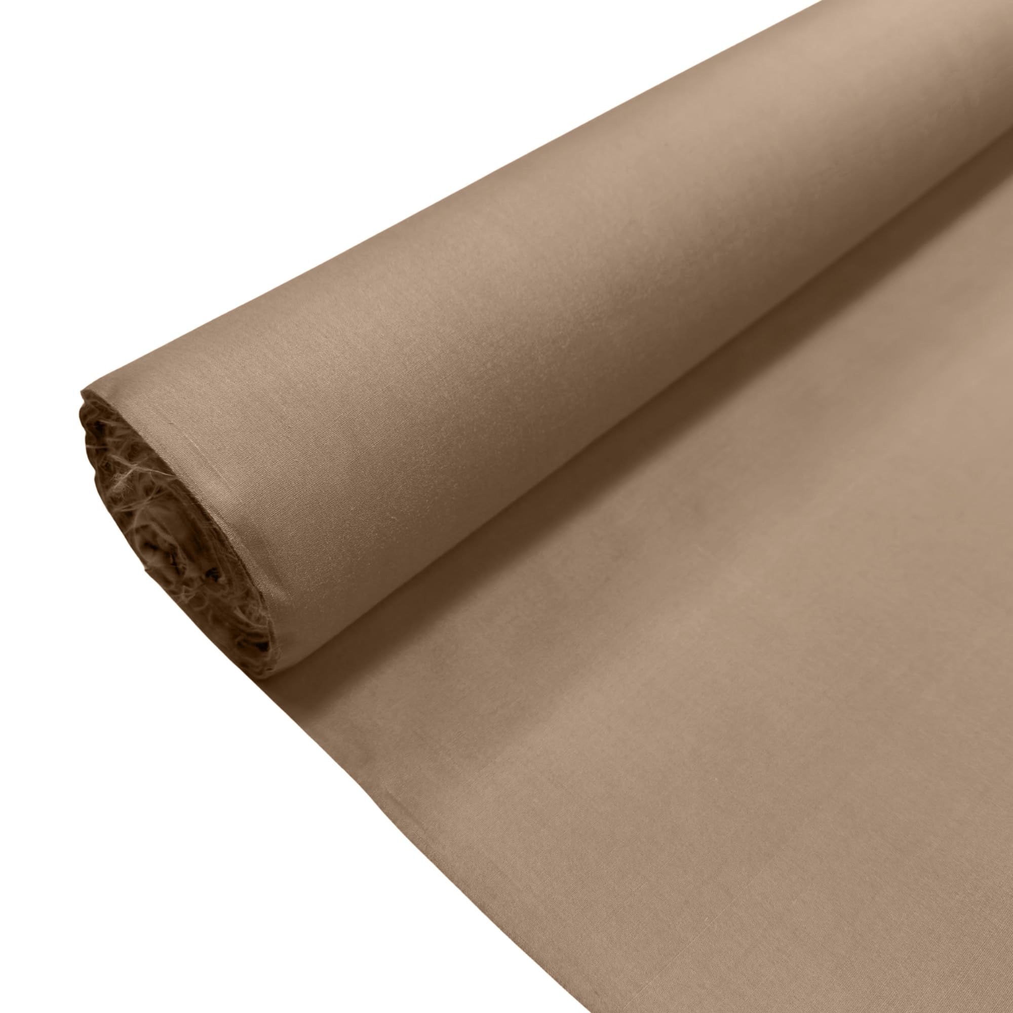 Beige Plain Polycotton Fabric Dress Craft Poly Cotton Material | 2 Metre (200cm x 112cm) | Soft Poly Cotton for Sewing, Dressmaking, Crafts, Bunting & Lining
