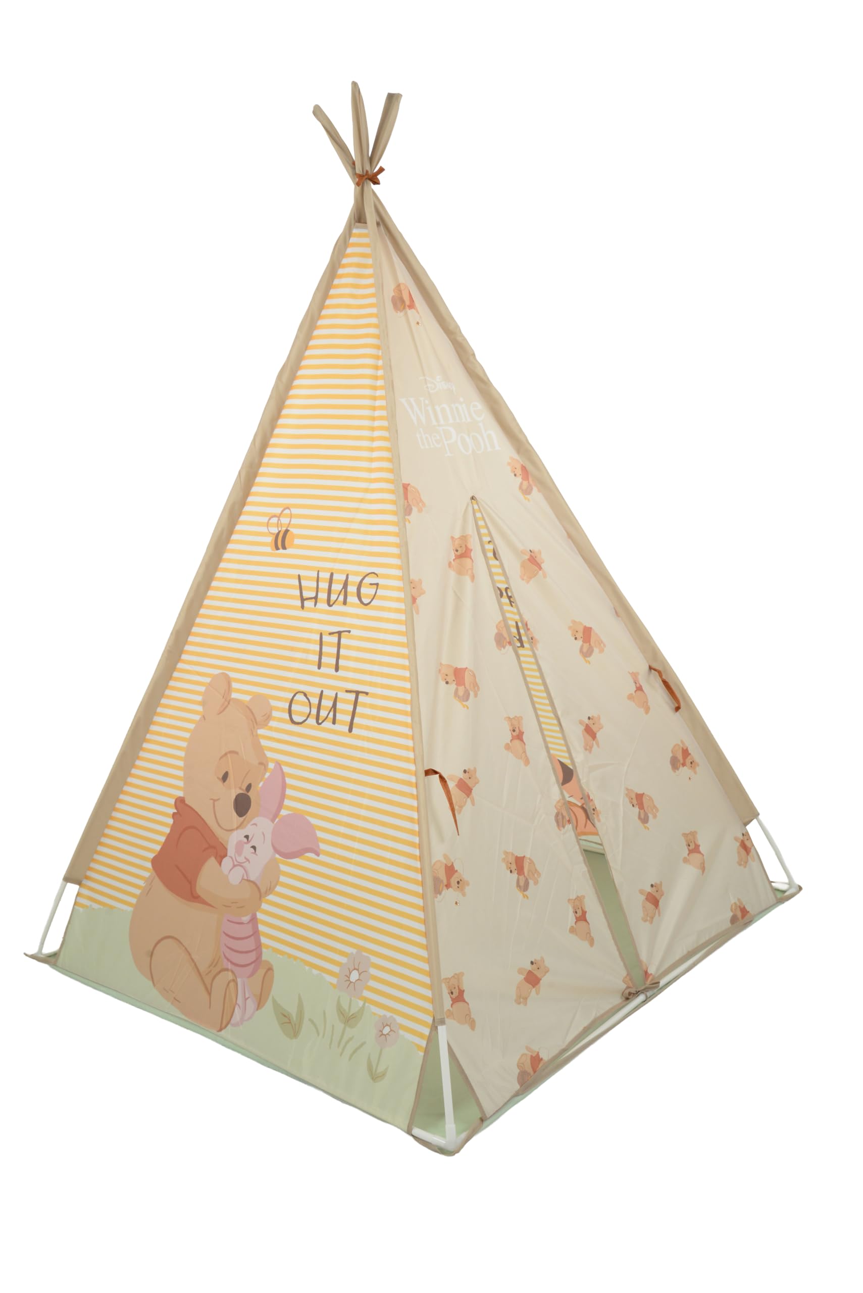 Disney Winnie the Pooh Offically Licensed Kids Play Tent | Indoor or Outdoor for Boys Girls Age 3+ Years | Teepee Style Fabric Easy-Up Fun Den