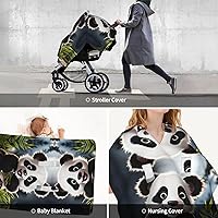 Vista 9 de Baby Car Seat Canopy Cover for Mom, Soft Breathable Nursing Breastfeeding Covers Multi Use Stroller Sun Shade Newborn Shower Gift，Cute Animal Panda