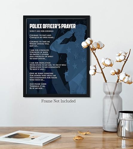 Miniatura 5 de Arte de pared de oración de policía, impresiones de aplicación de la ley, regalos de oficial de policía, graduación de la academia de policía,