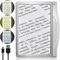 MagniPros 5X Rechargeable LED Page Magnifier: Anti-Glare Lens, 3 Light Modes for Eye Strain Relief - Perfect for Seniors & Low Vision Reading
