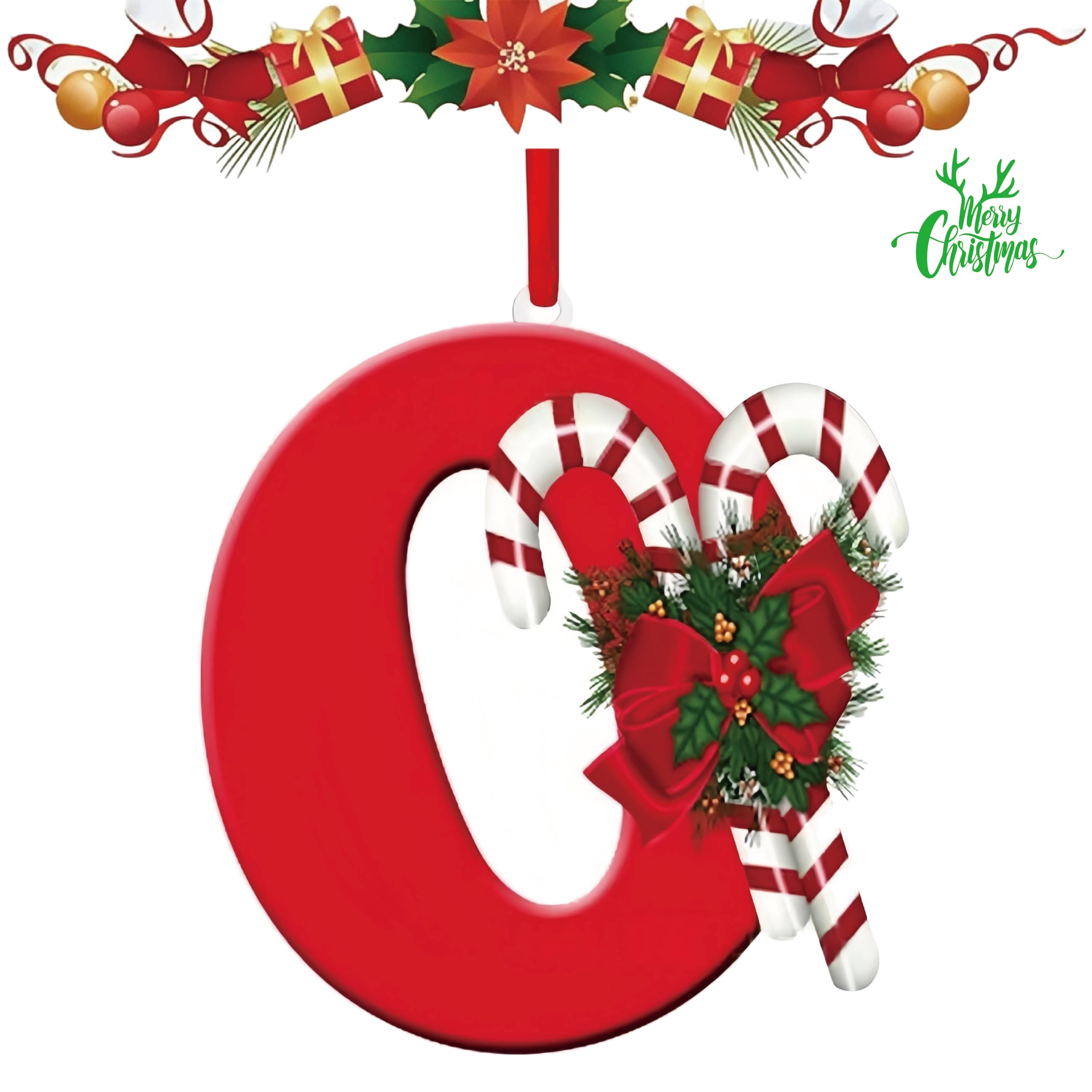 letter hanging Christmas tree decoration is a must-have for personalized DIY Christmas decoration. It is sturdy, not easily damaged or deformed, and can be used both indoors and outdoors (Letters-O)