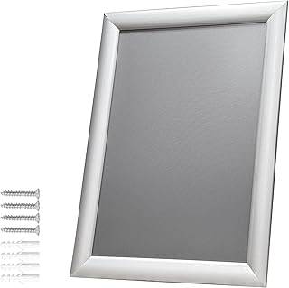 Albyco - A3 Klapprahmen, Klickrahmen, Easy-Click-System - Fotorahmen, Frame, A3 Format - 29,7x42 cm - Profilbreite 25 mm - Aluminium - Entspiegelter Schutzscheibe, Befestigungsmaterial