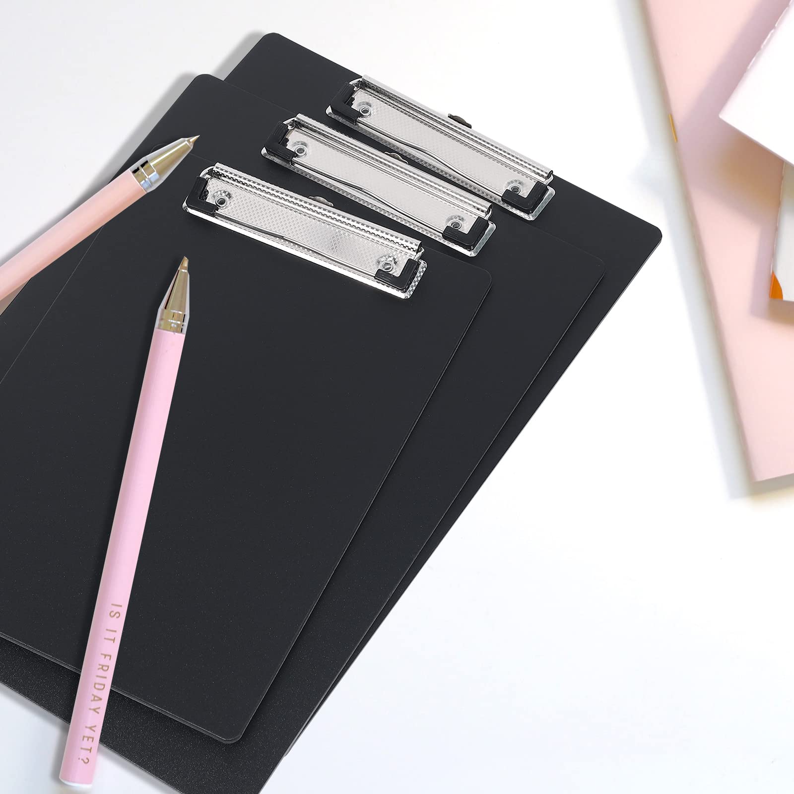 Porte-Bloc Aluminium A5 Avec Pince - Planche à Clip Pour Bureau Et École (Format A5 15,5x23,2cm)