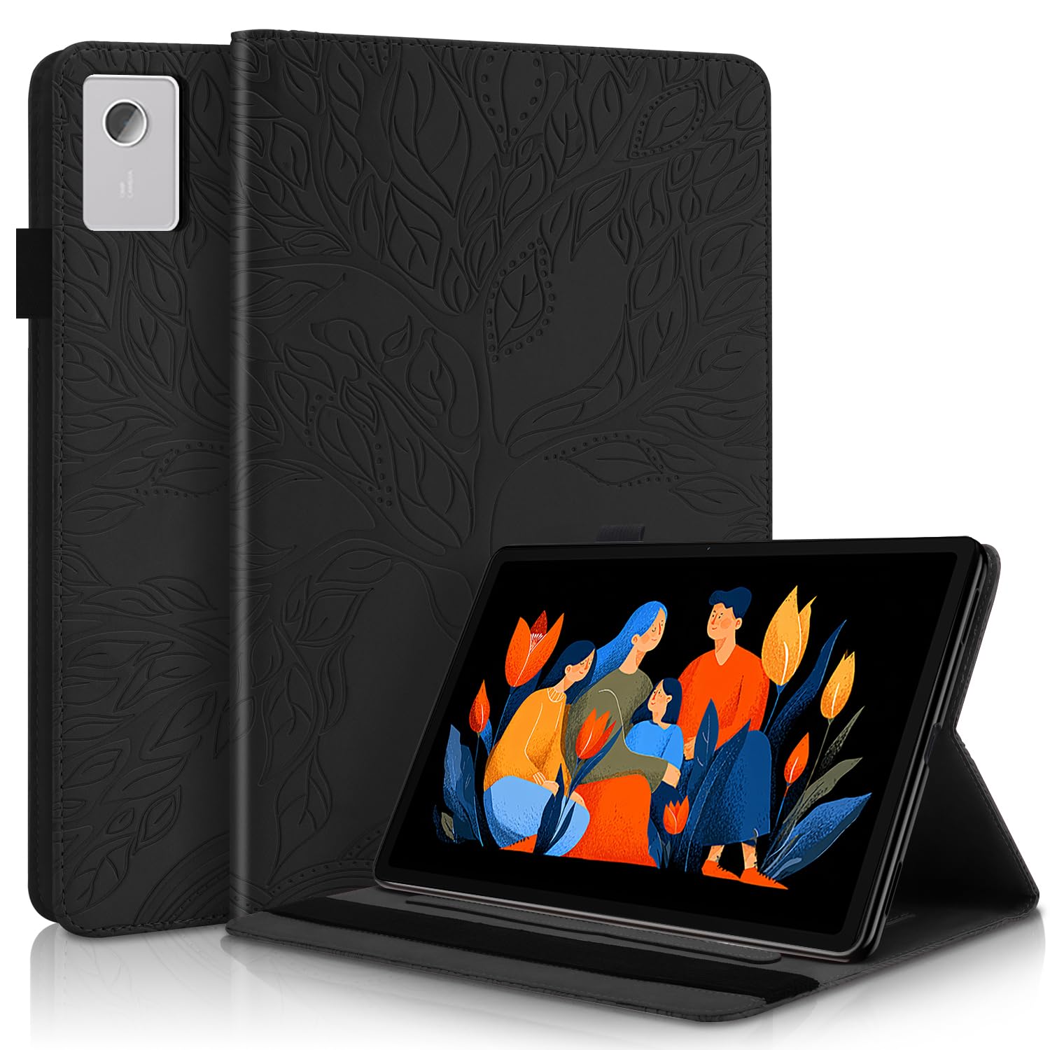 Succtopy Hülle für Lenovo Idea Tab Plus 12.1 Zoll 2025 TB361ZU TB361FU Folio Flip PU Leder Schutzhülle Tablet Hülle mit Pen Halter und Standfunktion für Lenovo Idea Tab Plus 12.1 Zoll 2025 Schwarz