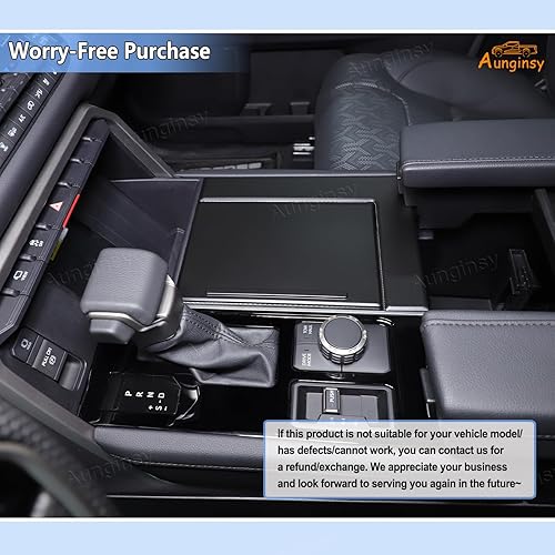 Vista 6 de Aunginsy Cubierta de moldura del panel del portavasos de la consola central del automóvil compatible con Toyota TundraSequoia 2022-2025 Cubierta