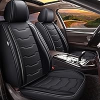 Vista 10 de 2 fundas de asiento delantero de automóvil para Nissan Frontier 2009-2024 2025, de piel de seda de hielo, transpirable, impermeable, compatible