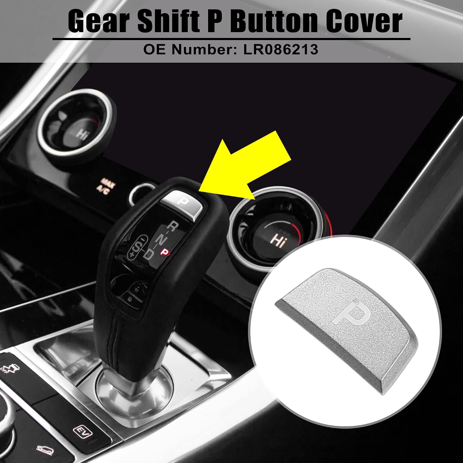 X AUTOHAUX Gear Shift Button Cover Trim for Land Rover Range Sport 2014+ image 2