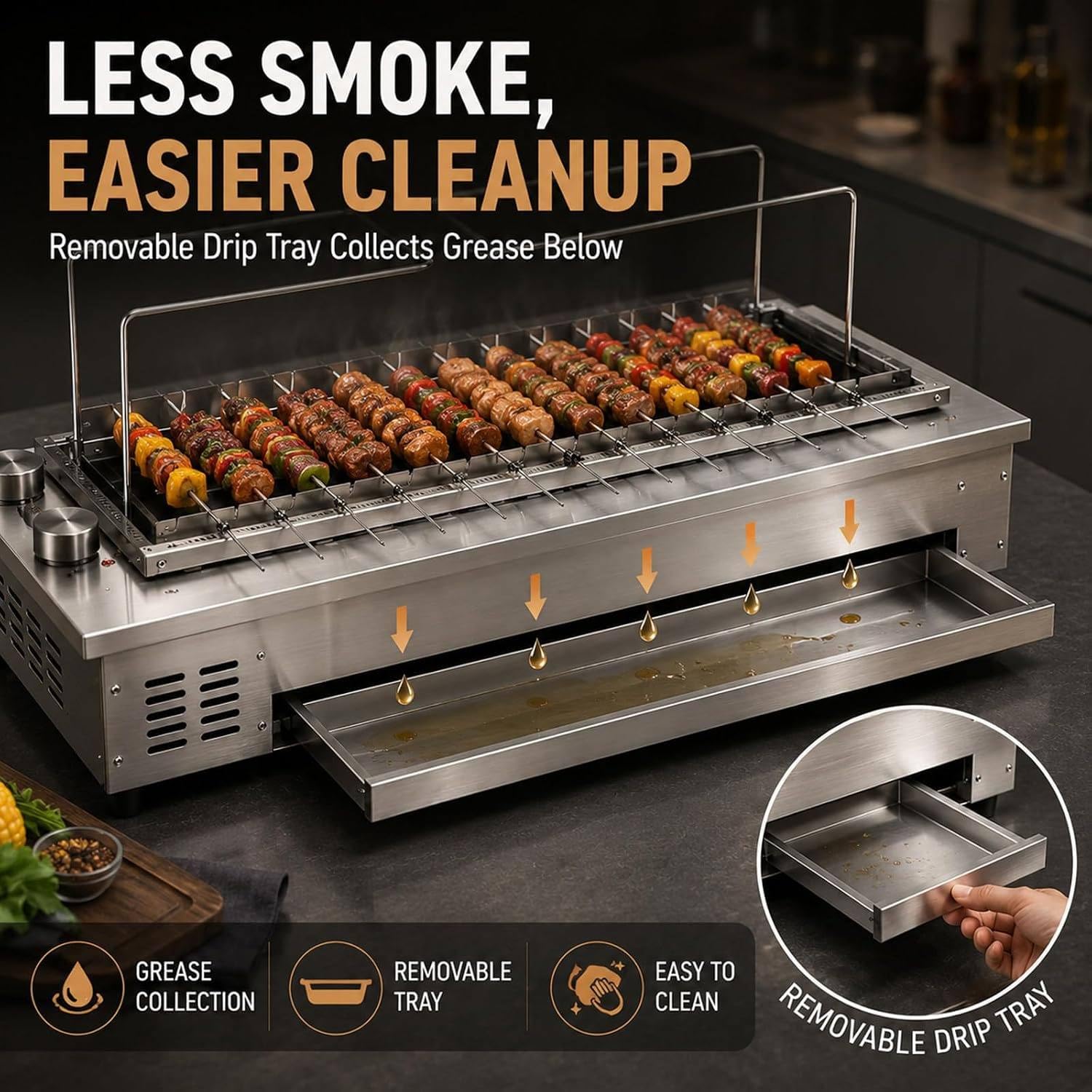 Barbecue Elettrico, Grill Spiedini, Macchina Spiedini 16grids