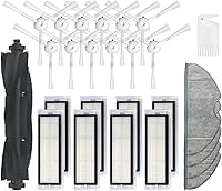 Vista 2 de LICHIFIT Cepillo de rodillo robot de barrido, cepillo lateral, filtro HEPA, trapos de limpieza Peines para 360 S5 S7 Aspiradora Accesorios