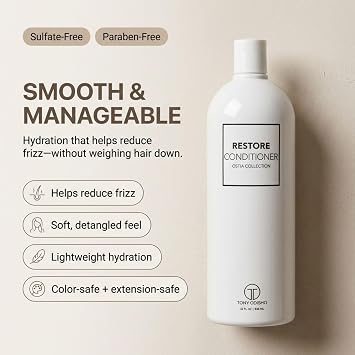 Ostia Restore Conditioner Moisturizing Conditioner for Dry, Frizz & Color Treated Hair Hydrating Formula for Thick, Fine & Colored Hair Adds Softness, Strength & Shine 32oz