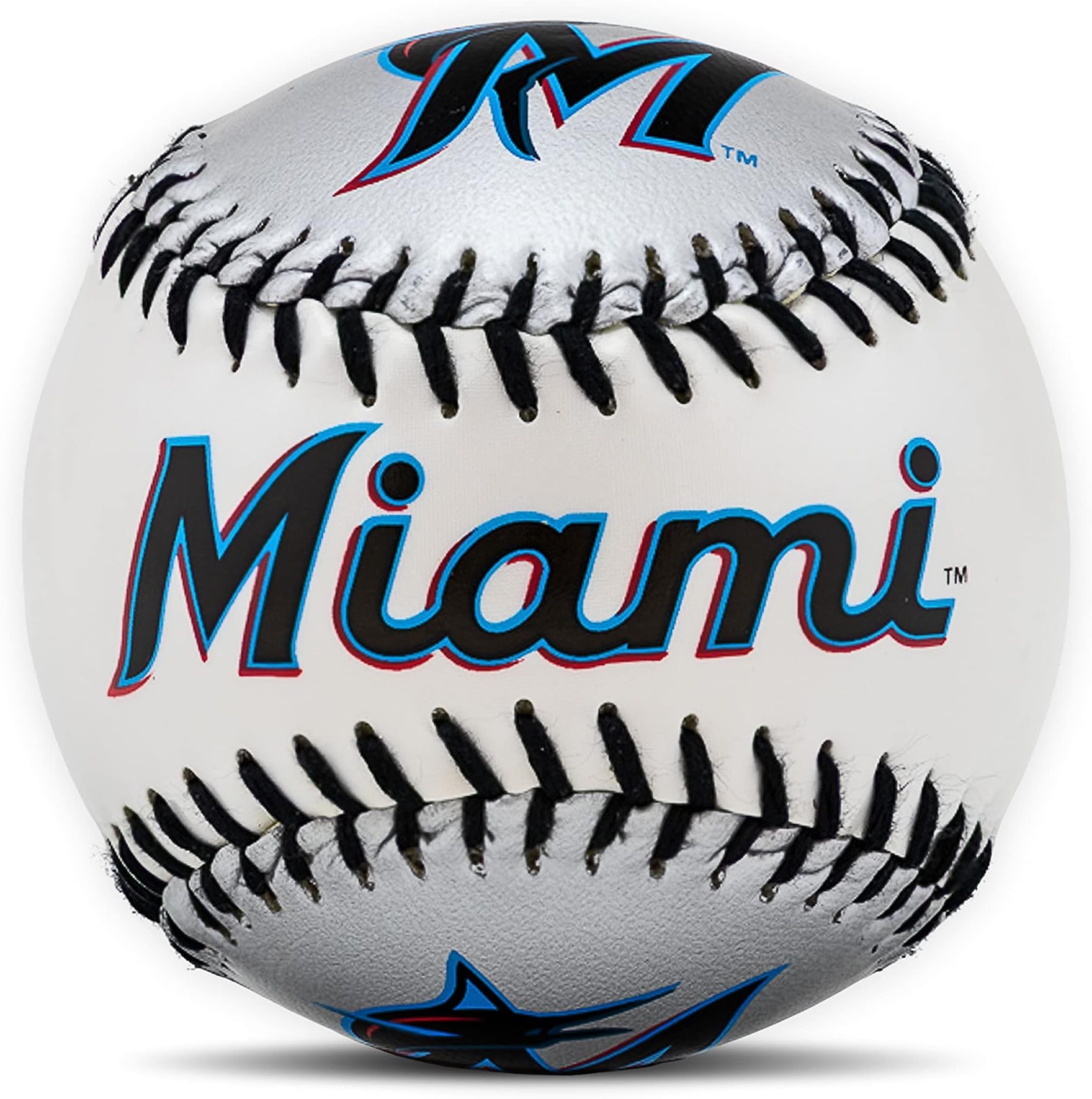 Franklin Sports Miami Marlins MLB Team Baseball - MLB Team Logo Soft Baseballs - Toy Baseball for Kids - Great Decoration for Desks and Office (Pack of 12)