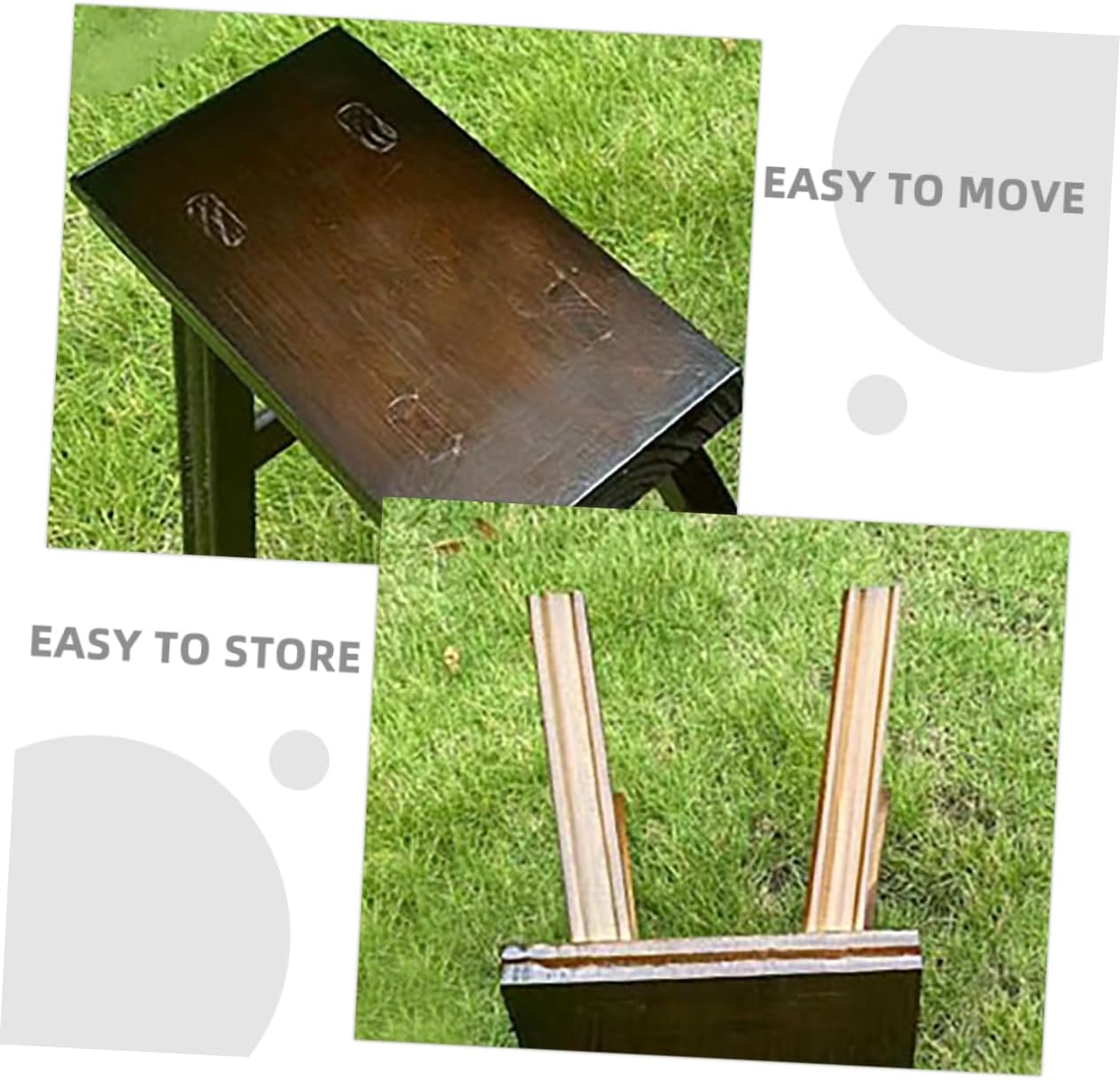IMIKEYA Small Wooden Step Stool for Adults and Kids Rustic Bathroom Footstool Portable Wood Vanity Stool for Kitchen and Bedroom Easy Access for High Beds and Shower