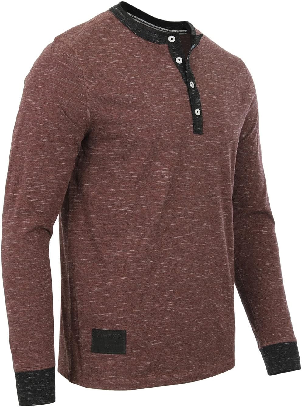 ZIMEGO Mens Long Sleeve Shirts Casual Henley Shirt Short Sleeve Button Up Tee