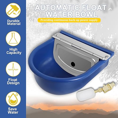 Miniatura 2 de Dispensador automático de agua para perros, bebedero automático de plástico para perros, cuenco de agua de cabra con manguera de agua de 39 pulgadas