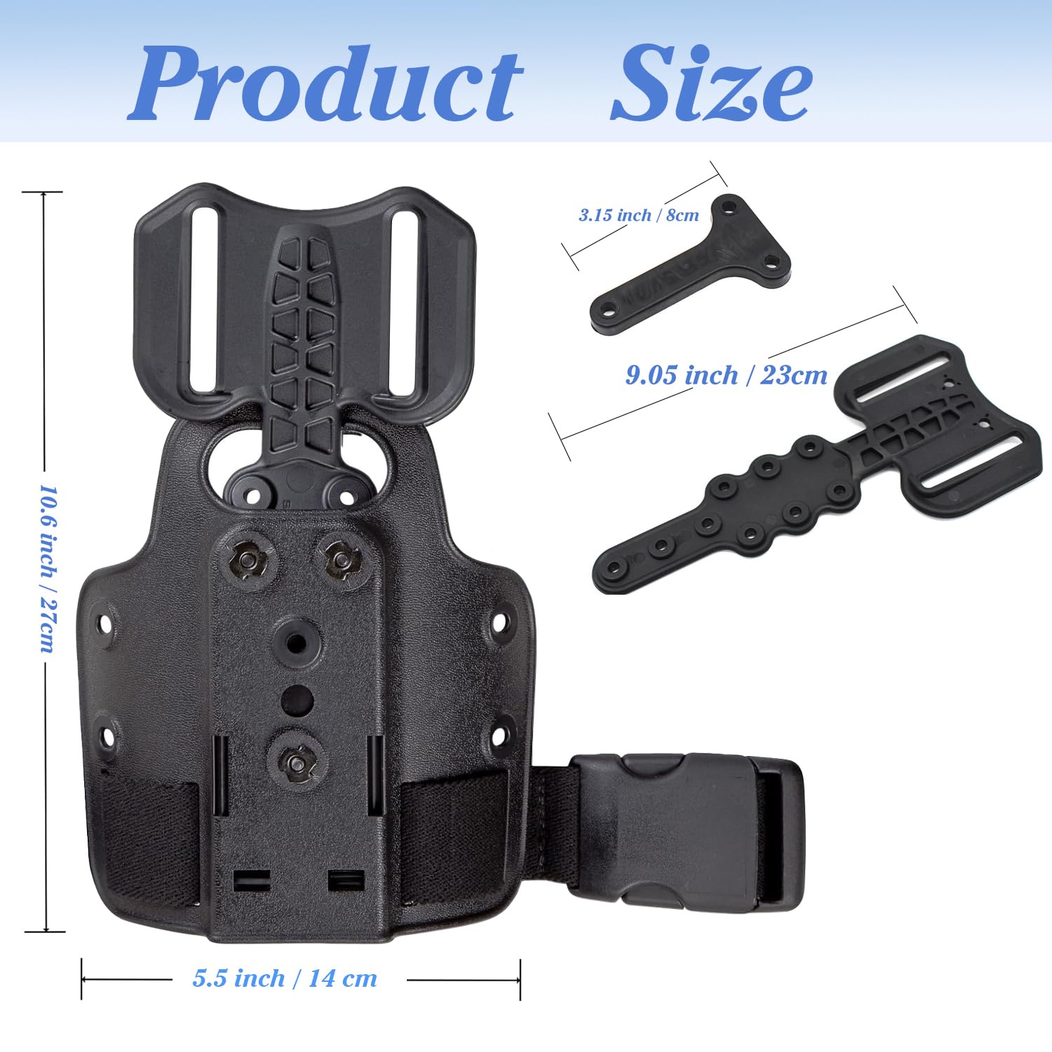 Adaptador Drop Flex con plataforma de pierna de una sola correa para pistolas, funda ajustable para muslos 6004, panel de pierna caída