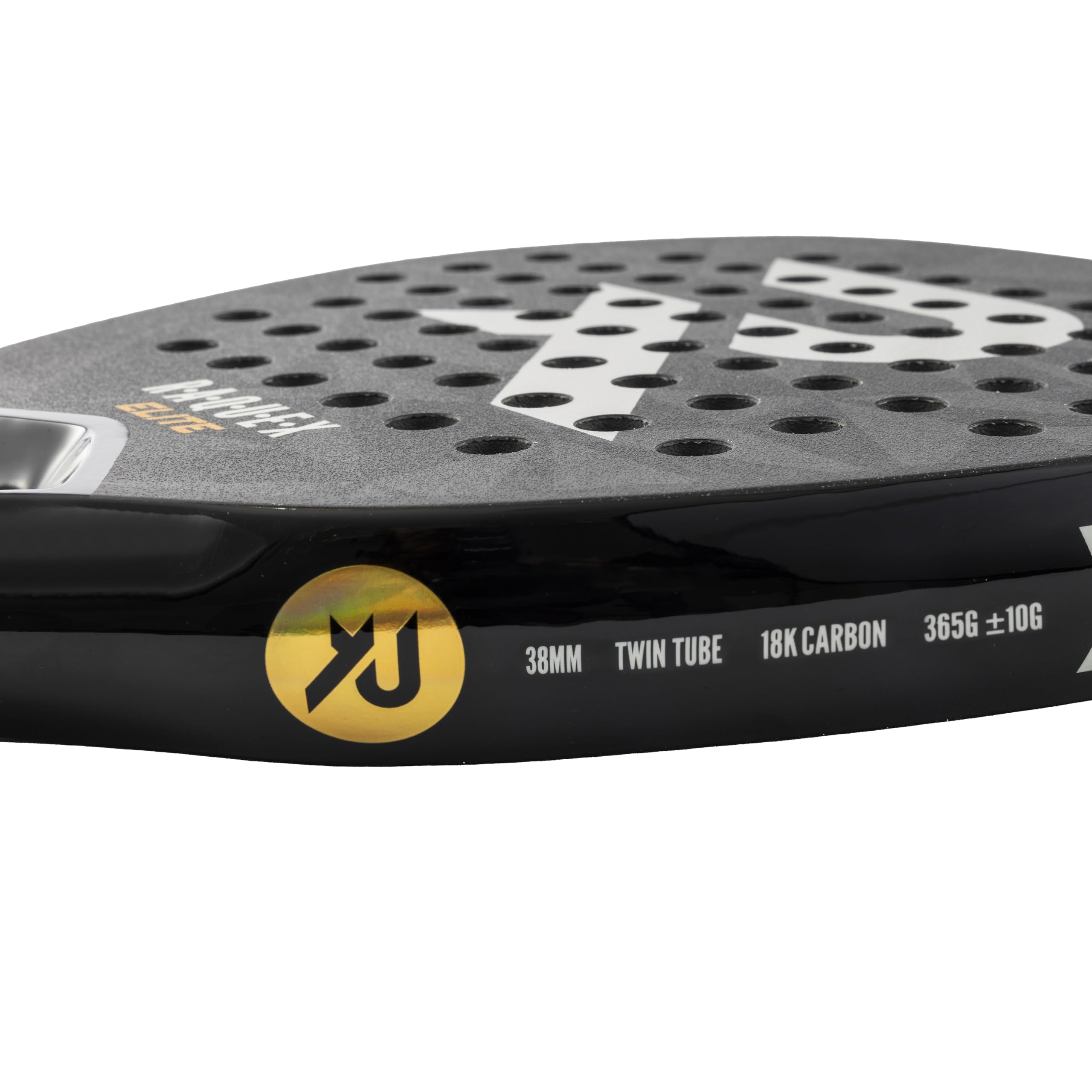 Racchetta da padel Raquex Elite - Racchetta avanzata - Telaio in carbonio 18K, nucleo reattivo in schiuma Eva 15 ImpactCore, forma a diamante, sistema twin tube per durabilità + cinturino da polso