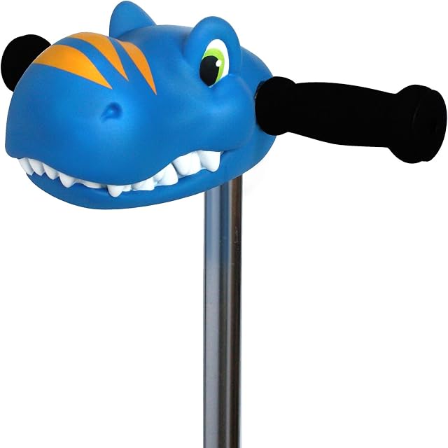Scootaheadz - Dinosaur Scooter Accessories Personalise Your Boys Ride - Dino Scooter Head For Kids Scooter - Toys For Boys - Ages 3 And Up - Timmy T-Rex in Blue And Orange