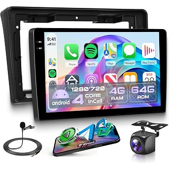 4G + 64G Android Car Radio for Fiat Ducato 3/Peugeot Boxer 2/Citroen Jumper 2 2006-2022 9 Inch Incell Screen Car Radio Wireless Carplay Android Car GPS Navigation WiFi Bluetooth FM/RDS/EQ Reversing Camera