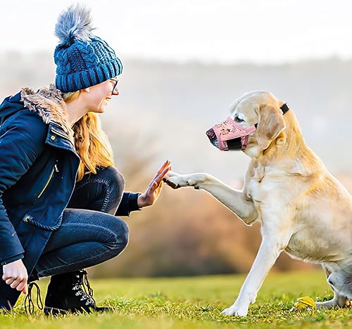Miniatura 6 de Heele - Bozal para perro de nailon suave, evita mordidas, ladridos y mordisqueos - Malla transpirable, ajustable, permite beber - Para perros