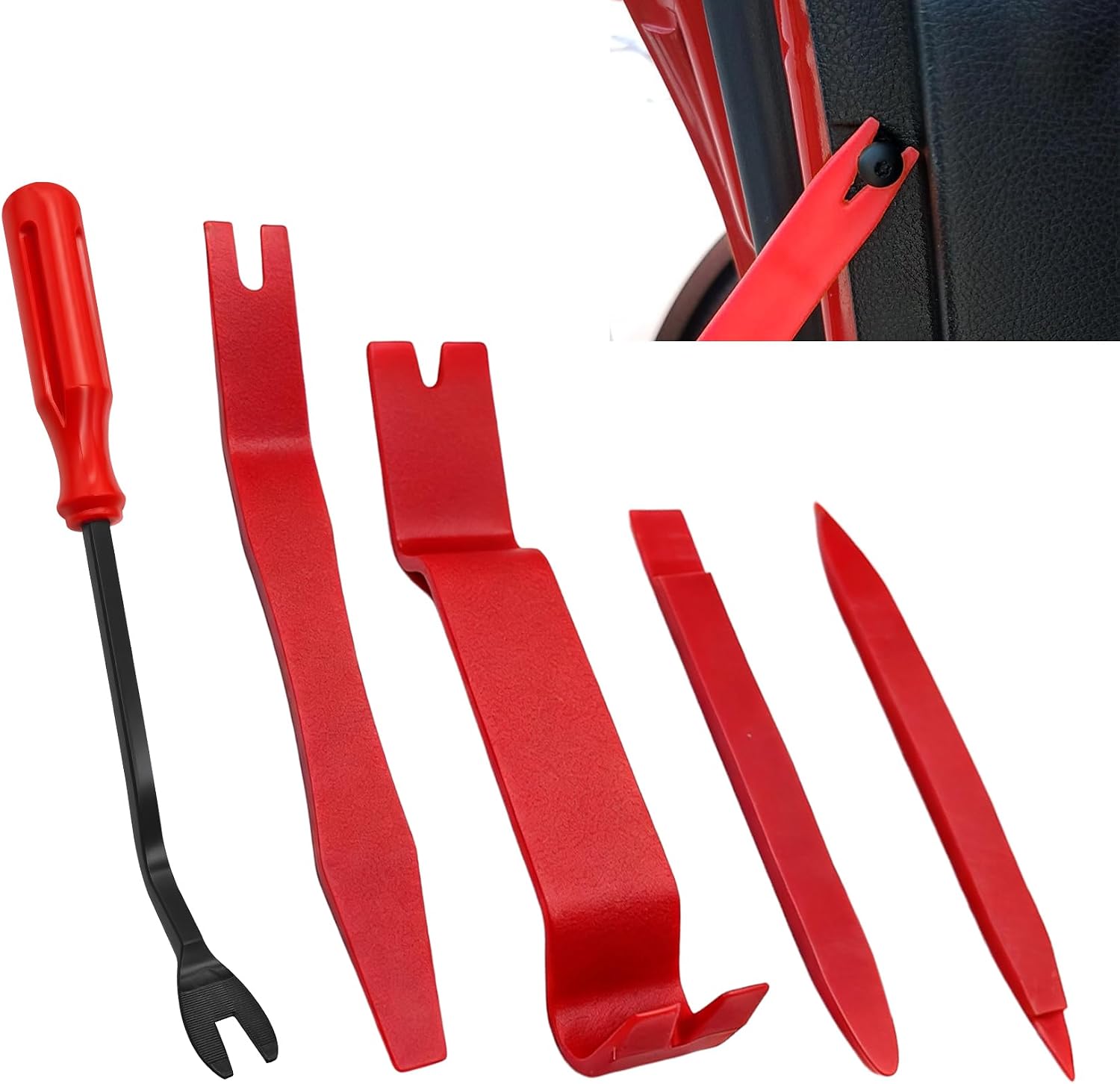 5 Pcs Auto Trim Removal Tool Kit, No Scratch Plastic Pry Tool Kit