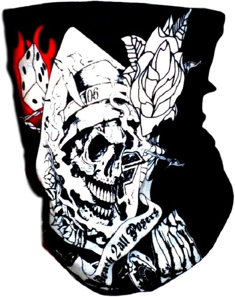 Face Neck Tube Motley Skeleton Skull Tubular Ski Bandana Snood Death 2all Posers