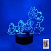 3D Illusion Night Light Lovely Blue Doggy 16 Colors Changing Touch & Remote Control Creative 3D Vision Bedside Lamp Brightness Adjustable Table Lamp Gifts for Boys & Girls Kids